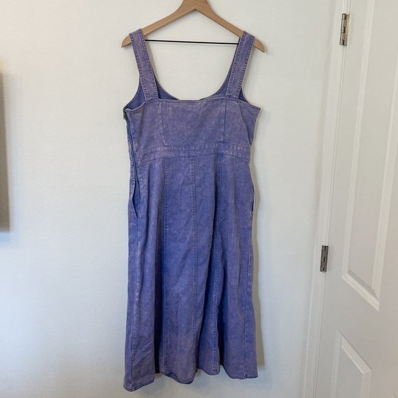 NWT Future Collective Purple Denim Dress - Picture 5 of 5